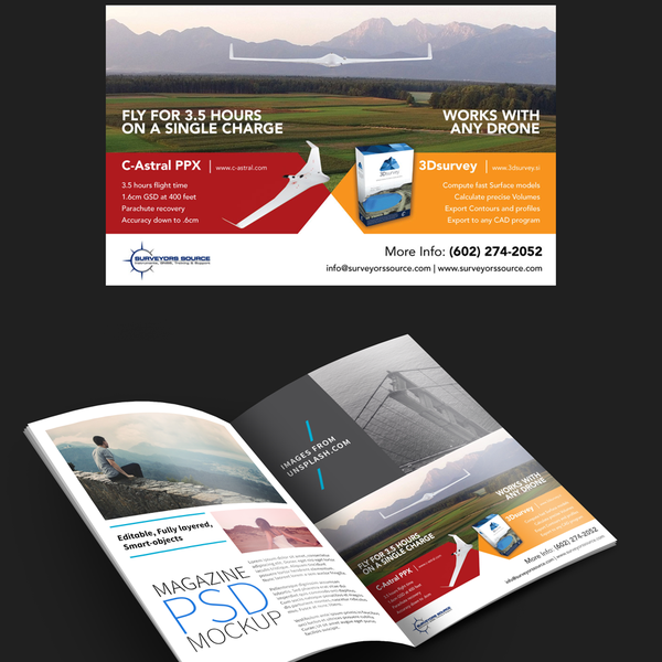 Design by Wariso™ titled "Drone + software in one ad"