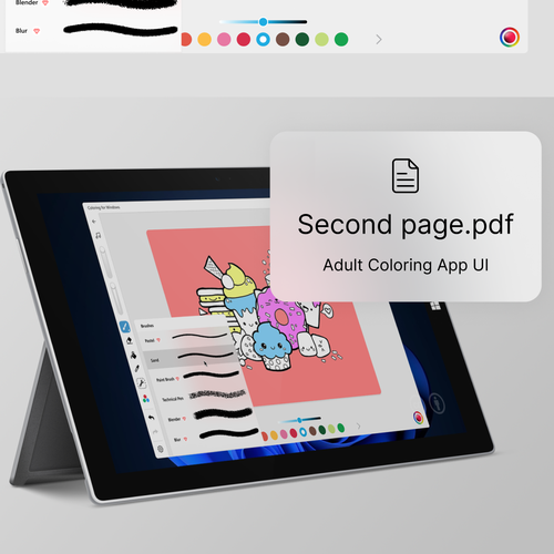 Coloring App design For Windows Design réalisé par Xalion