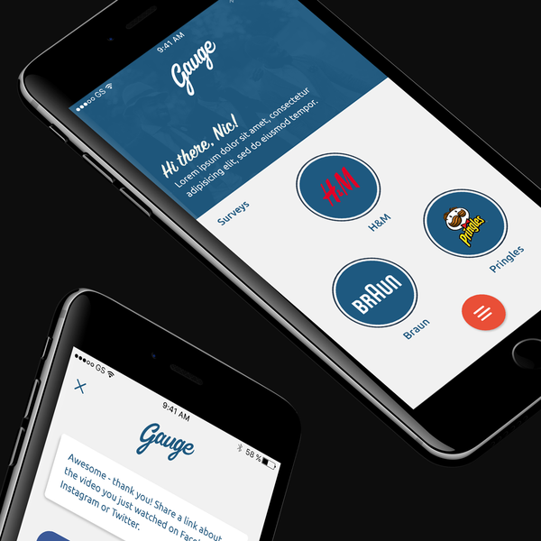 Modern and fun market research app