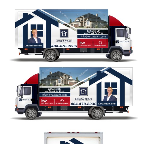 Designs Custom Truck Design Wrap for Real Estate Agent, CREATIVE