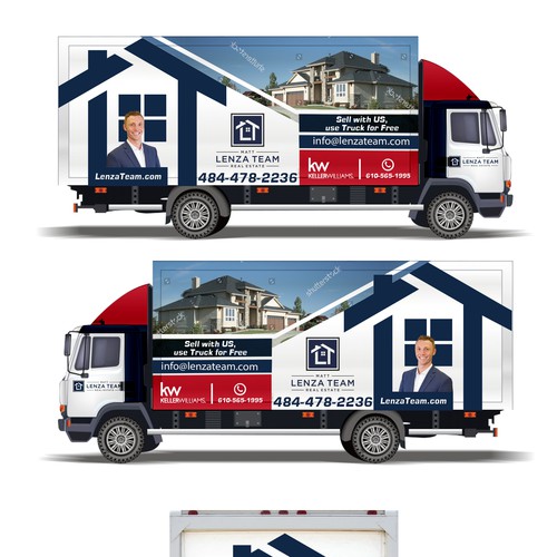 Custom Truck Design Wrap for Real Estate Agent, CREATIVE PROFESSIONAL CLEAN Design by Tanny Dew ❤︎