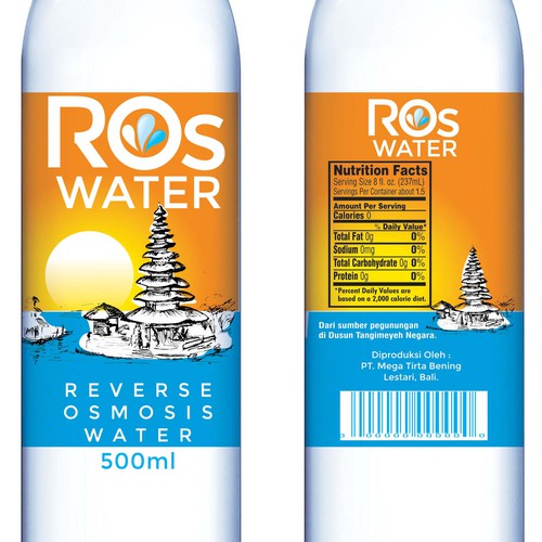 Design a Mineral Water Bottle Label Réalisé par neoflexdesign