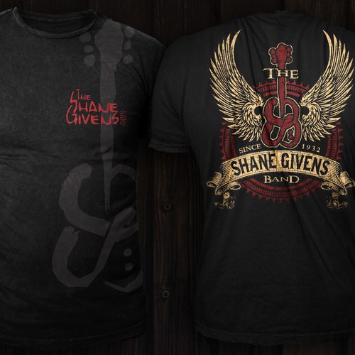 create a t-shirt design for an emerging country rock/southern rock band Design by *DCLA*