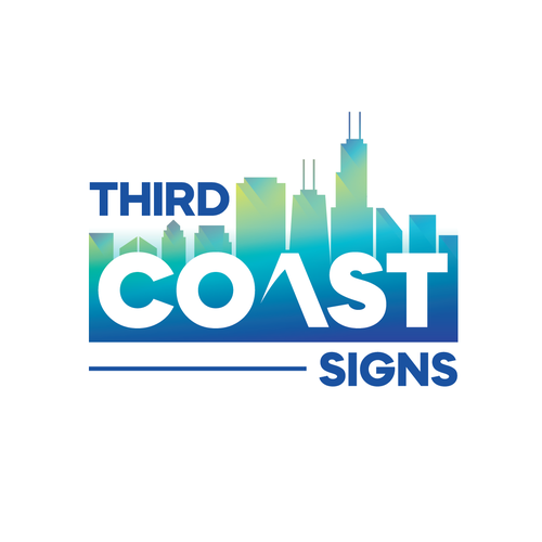 New vibrant business logo and branding for a sign making company serving Chicago Design by NinjaMouse™