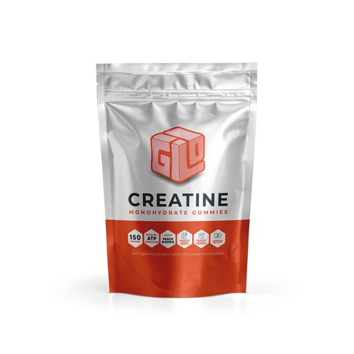 Bag Design for Creatine Monohydrate Gummy brand Design by IRF°ADC