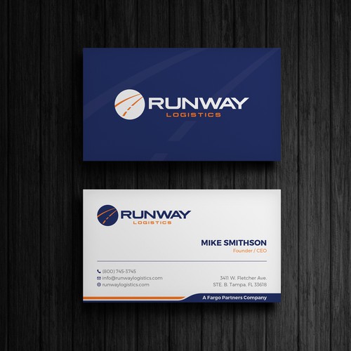 Runway Logistics Business Card Design by Rakibh