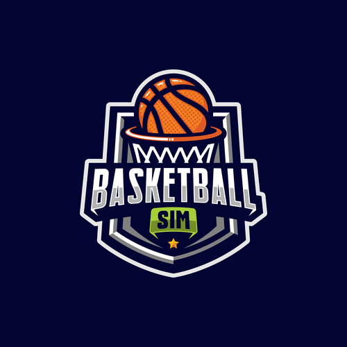 Basketball Simulator Logo Design Design by Rudest™