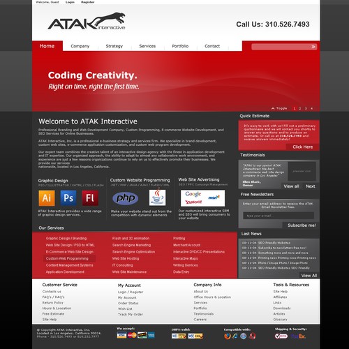 Interactive Services Agency Web Redesign - Award Winner Wanted Design by Gediminas Bagdonas