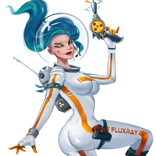 Space Girl Illustration Design by SilentWhisper