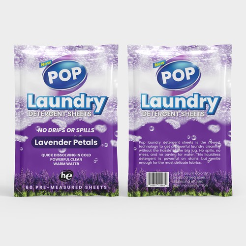 Pop Laundry Detergent Sheets Design by CUPEDIUM