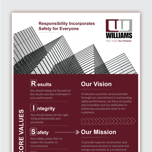 Posters to RISE up to our company Core Values! Design by Sajalonfire