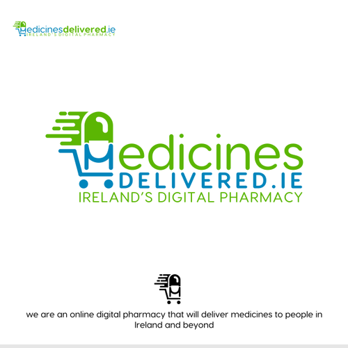 logo for online pharmacy medicinesdelivered.ie Design by grafena#1