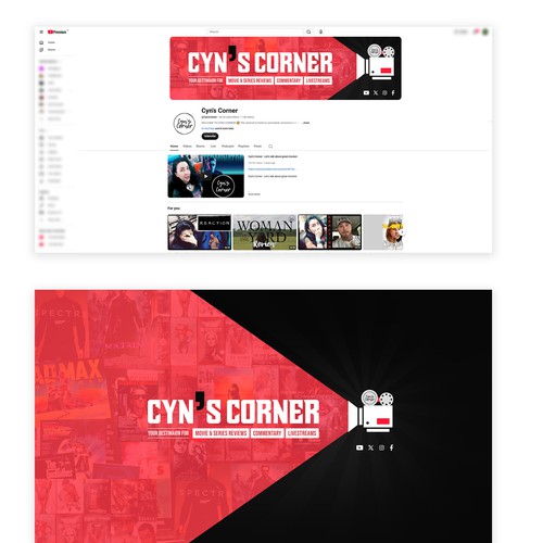 "Upgraded YouTube/Twitter/Facebook channel/page banner art" winning Social media page