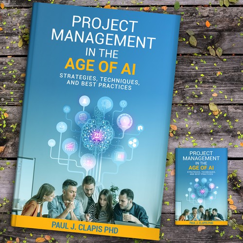 Simple, professional cover for a business book about Artificial Intelligence Design by ~99~