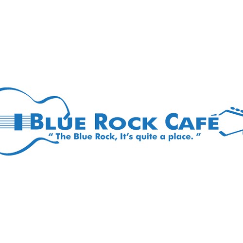 logo for Blue Rock Cafe Ontwerp door boogiemeister