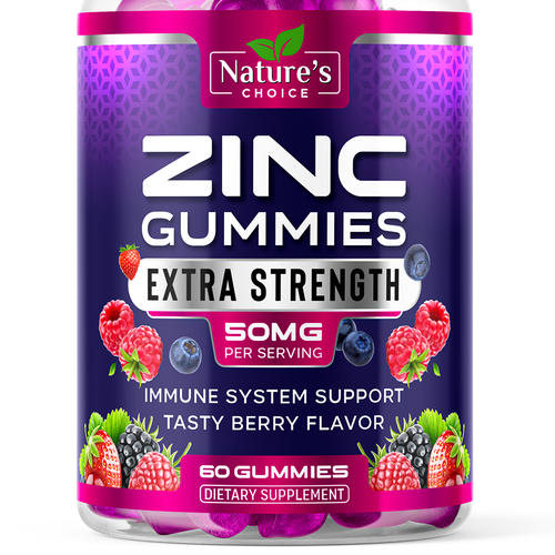 Design Tasty Zinc Gummies design needed for Nature's Choice di ZAKIGRAPH ®