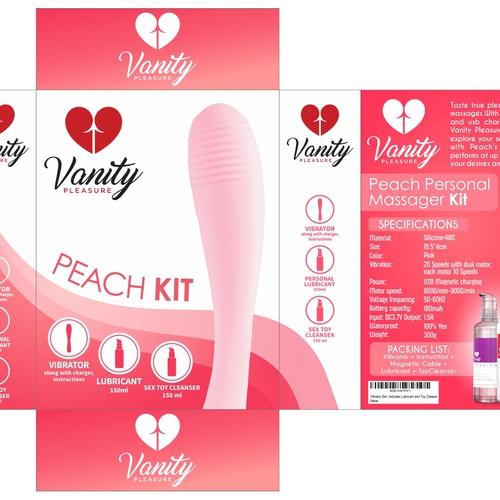 Create a classy sexy luxurious package design for sex toy kit