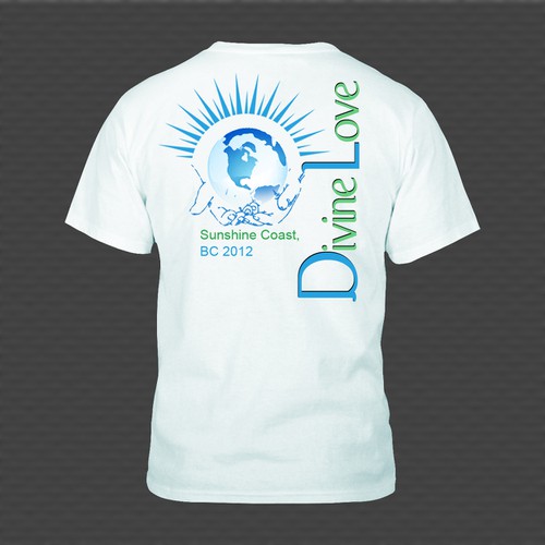 T-shirt design for a non-profit spiritual retreat. Diseño de D.Creations