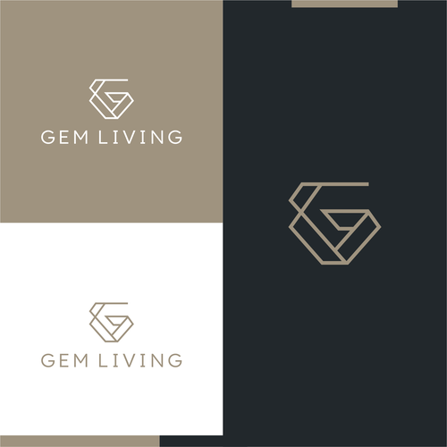 Geometrical, minimalist, modern brand design for Gem Living Design by boriman05