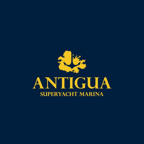 Logo for Antigua Superyacht Marina Design by AlarArtStudio™
