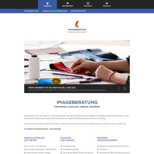 Proposta di design per un contest della categoria Design di sito web realizzata da projekt38