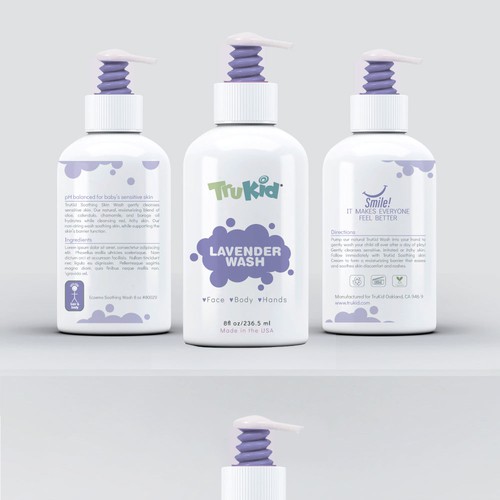 Design a simple, modern, soothing product label for a kids skincare product! Design by Shereef_CM