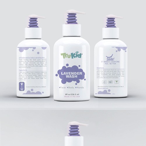 Design a simple, modern, soothing product label for a kids skincare product! Design by SRAA