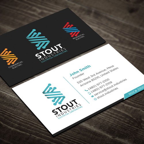 Electrical Contractor needs sleek business card Design by TanLearn