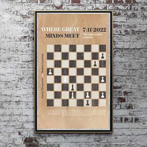 Chess poster theme-ontwerp door Halime