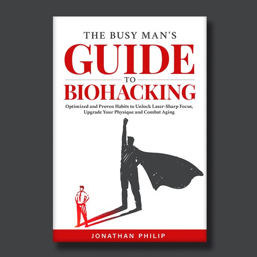 Exciting and unique book cover for mind, body, spirit and health optimization that appeals to men Design by O'idea