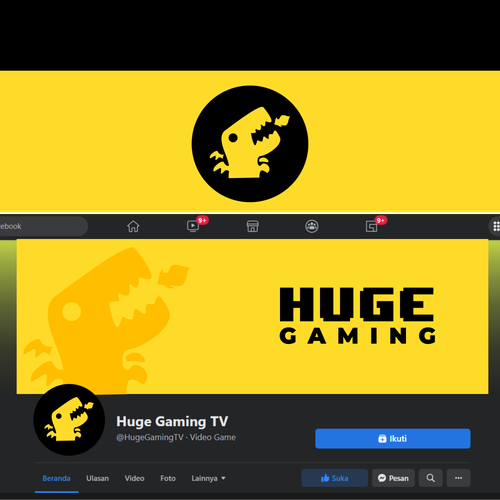 Huge Gaming Logo and Brand Identity Design by jodsgn