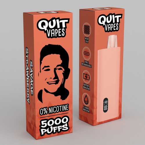 Quit Vape Package for disposable vape device Design by Fajar Juliandri