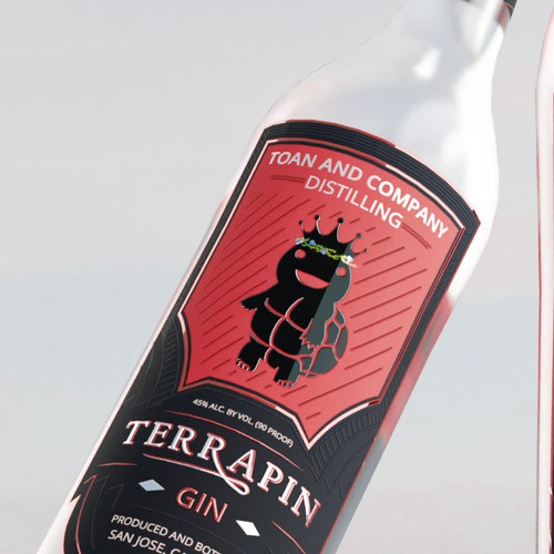 Gin Bottle Label-ontwerp door Antidotooo™