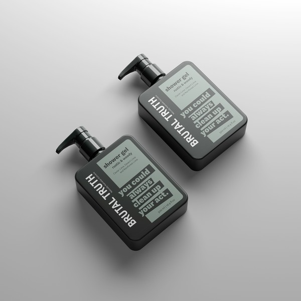 Design by MKaufhold titled "Men Shower Gel Labelling"