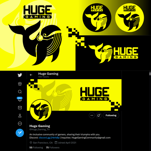 Huge Gaming Logo and Brand Identity Design by Logologic™