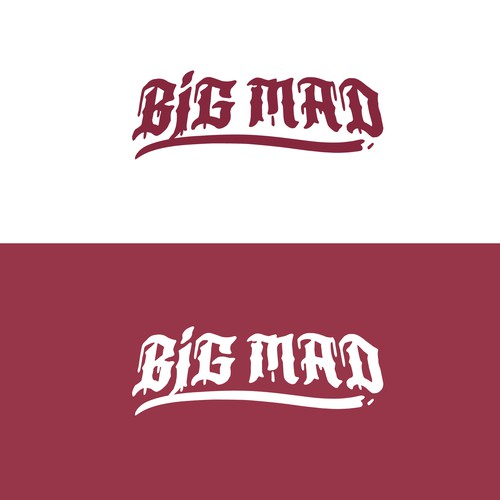 Custom typography logo for Melbourne hardcore band BIG MAD Design by MagesticD