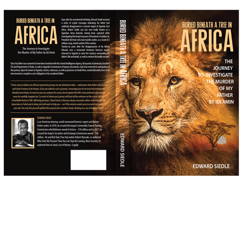 True Crime Book Cover- a son's journey to investigate his father's murder in Africa Design by fwhitehouse7732