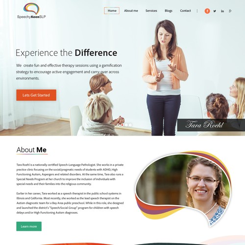 Professional but Friendly Speech Therapy website design Design by ♾️e2infinity♾️