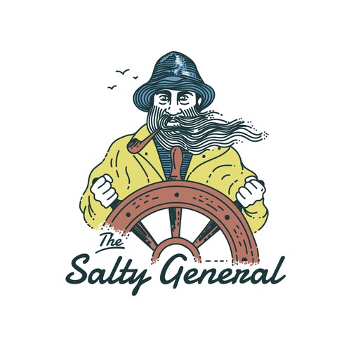 Salty New England General Store / sandwich shop combining classic text & modern imagery Design by Nacer Filez