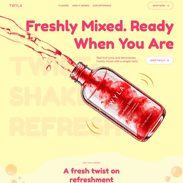 Premium Beverage Website for a Modern Refreshment Brand