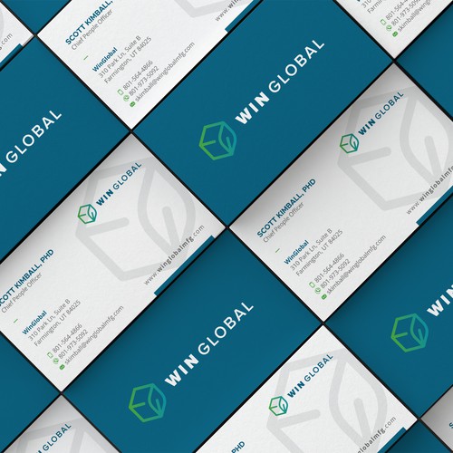 WIN Global Business Card Design Diseño de HYPdesign