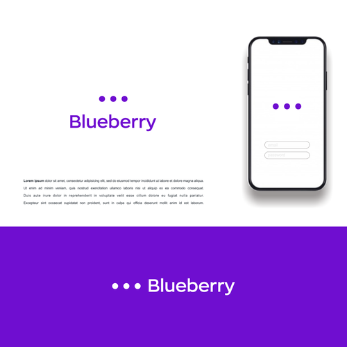 Logo for "Blueberry". An automated Chatbot provider Design by nazh