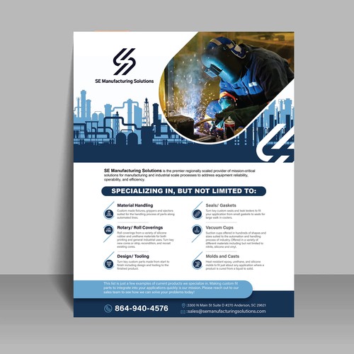 Clean single page line card for potential customers Design by dezignedge*