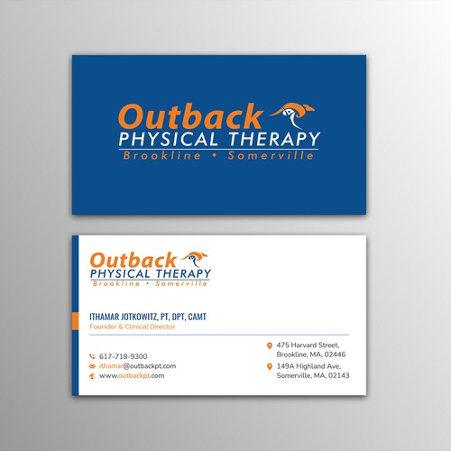 Business card for 2 clinic physical therapy office Design by ™SF_Design™