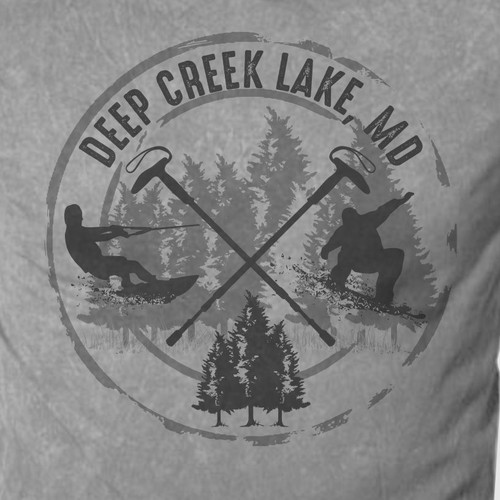 Deep creek lake t-shirt - adventure sports theme (lake and