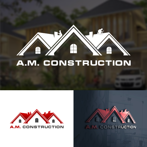 Next level Construction Logo for Home Improvement business "A.M. Construction" Design by Gaman Art Space