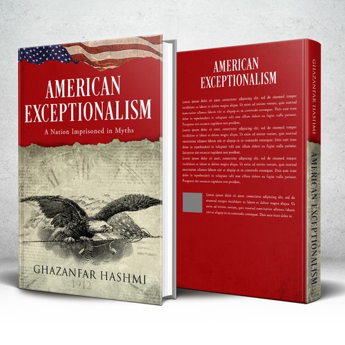 American Exceptionalism - A Nation Imprisoned in Myths - Book Cover Design by Nanjart