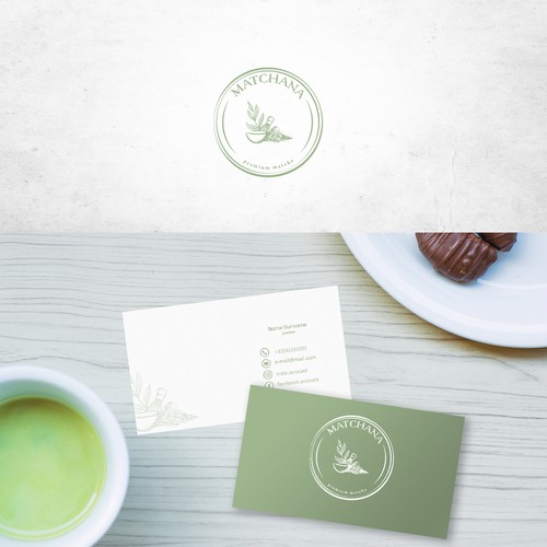 Looking for a Standout Brand Starter Pack to Attract Premium Matcha Enthusiasts for 'Matchana' Design by ne_padamo