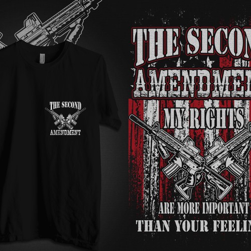 American flag gun themed tshirt Tshirt contest