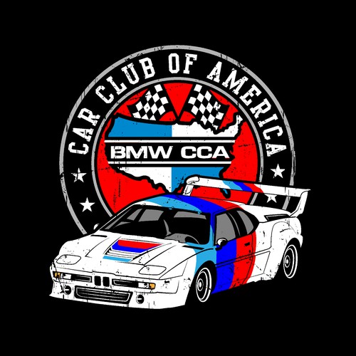 BMW Car Club of America Kid's T-Shirt Design Design by G.T NINE